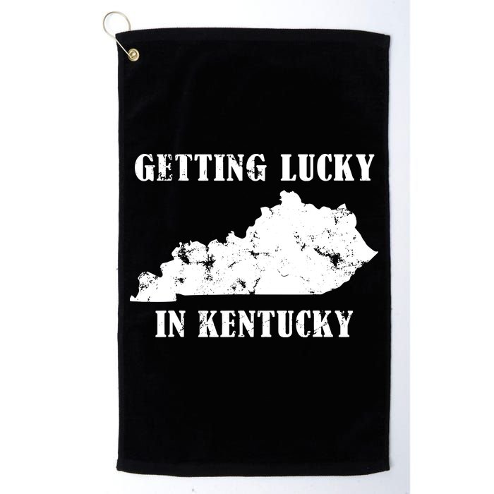 Getting Lucky In Kentucky Distressed Kentucky Golf Towel