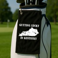 Getting Lucky In Kentucky Distressed Kentucky Golf Towel