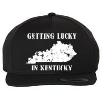 Getting Lucky In Kentucky Distressed Kentucky Wool Snapback Cap