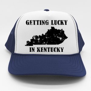 Getting Lucky In Kentucky Distressed Kentucky Trucker Hat