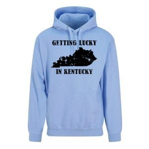 Getting Lucky In Kentucky Distressed Kentucky Unisex Surf Hoodie