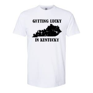 Getting Lucky In Kentucky Distressed Kentucky Softstyle CVC T-Shirt