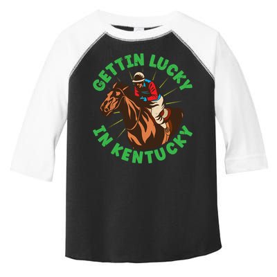 Getting Lucky In Kentucky Horse Racing Vintage Derby Gift Toddler Fine Jersey T-Shirt
