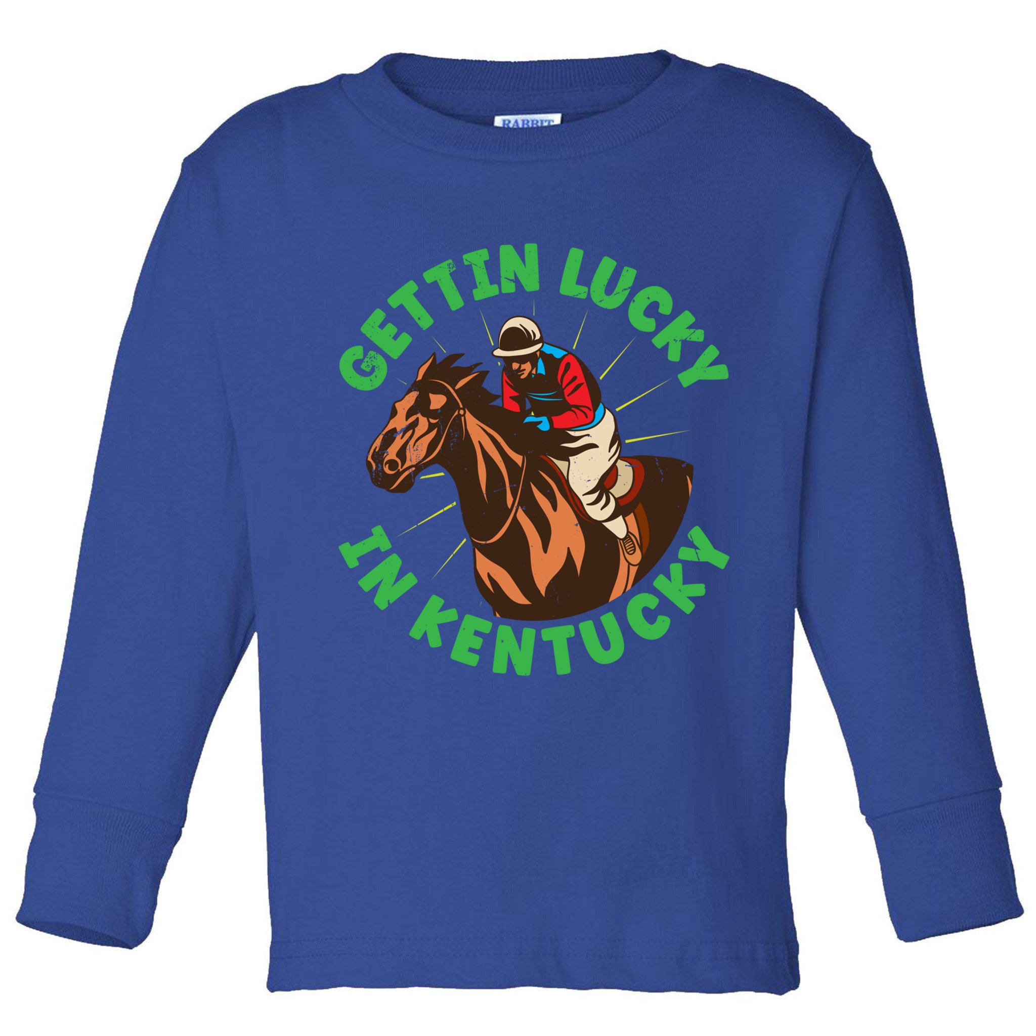 Getting Lucky In Kentucky Horse Racing Vintage Derby Gift Toddler Long Sleeve Shirt