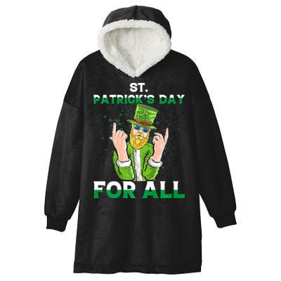 Gangster Leprechaun Ireland Irish Proud St.patrick Day Hooded Wearable Blanket