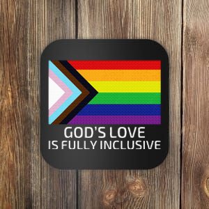 Gods Love Is Fully Inclusive Lgbtqia+ G.A.Y Pride Christian Coaster