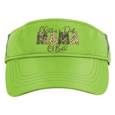 Glitter And Dirt Mama Of Both Mother's Day Adult Drive Performance Visor