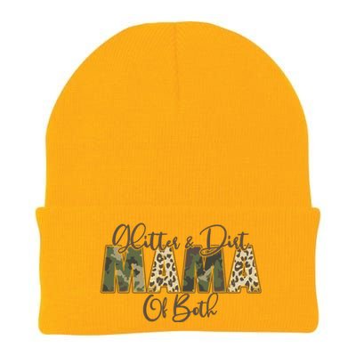 Glitter And Dirt Mama Of Both Mother's Day Knit Cap Winter Beanie