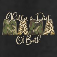 Glitter And Dirt Mama Of Both Mother's Day Adult Drive Performance Visor
