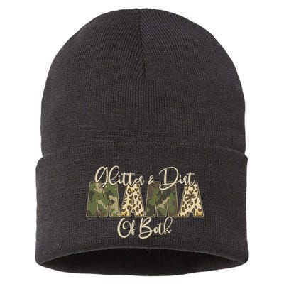 Glitter And Dirt Mama Of Both Mother's Day Sustainable Knit Beanie