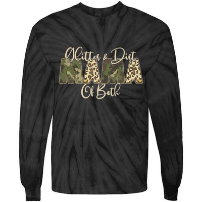Glitter And Dirt Mama Of Both Mother's Day Tie-Dye Long Sleeve Shirt