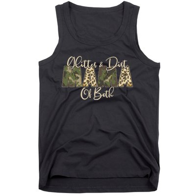 Glitter And Dirt Mama Of Both Mother's Day Tank Top