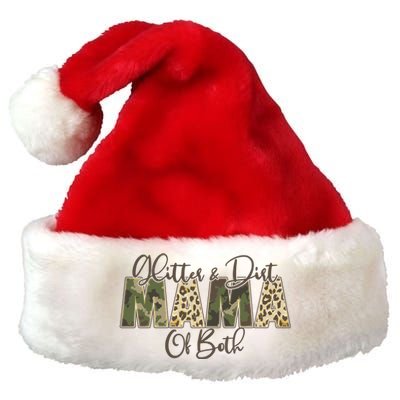 Glitter And Dirt Mama Of Both Mother's Day Premium Christmas Santa Hat