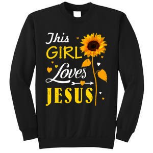 Girl Loves Jesus Cute Christian Women Faith Cute Religious Sweatshirt