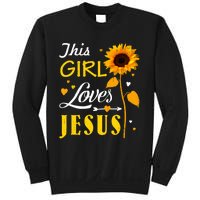 Girl Loves Jesus Cute Christian Women Faith Cute Religious Sweatshirt