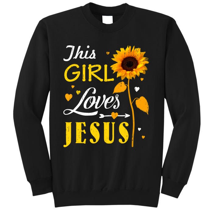 Girl Loves Jesus Cute Christian Women Faith Cute Religious Sweatshirt