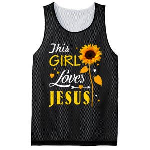 Girl Loves Jesus Cute Christian Women Faith Cute Religious Mesh Reversible Basketball Jersey Tank