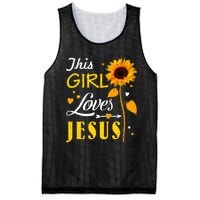 Girl Loves Jesus Cute Christian Women Faith Cute Religious Mesh Reversible Basketball Jersey Tank