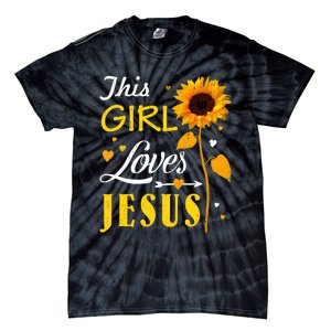 Girl Loves Jesus Cute Christian Women Faith Cute Religious Tie-Dye T-Shirt