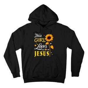 Girl Loves Jesus Cute Christian Women Faith Cute Religious Tall Hoodie