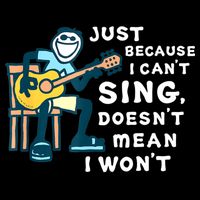 Guitar Lover Just Because I Can't Sing Doesn't Mean I Won't Mousepad
