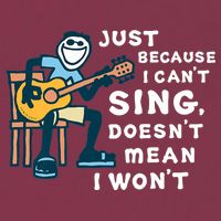 Guitar Lover Just Because I Can't Sing Doesn't Mean I Won't 16oz Travel Tumbler