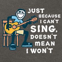Guitar Lover Just Because I Can't Sing Doesn't Mean I Won't Cotton Canvas Backpack