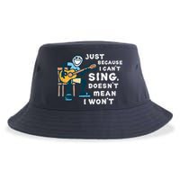 Guitar Lover Just Because I Can't Sing Doesn't Mean I Won't Sustainable Bucket Hat