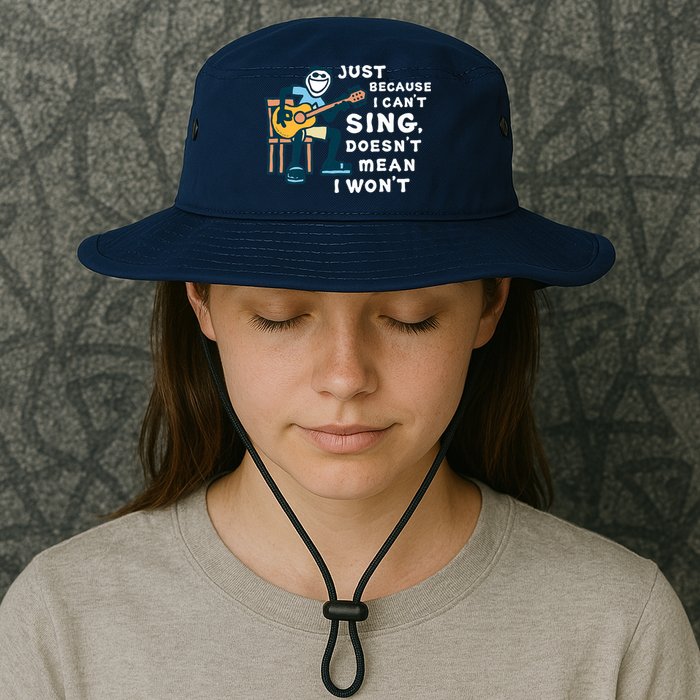 Guitar Lover Just Because I Can't Sing Doesn't Mean I Won't Bucket Hat