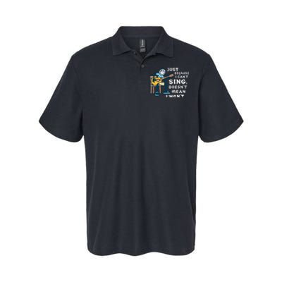 Guitar Lover Just Because I Can't Sing Doesn't Mean I Won't Softstyle Adult Sport Polo