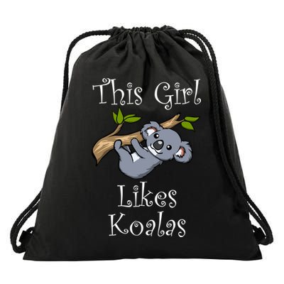 Girl Likes Koalas Cute Nature Wildlife Animal Gift Drawstring Bag