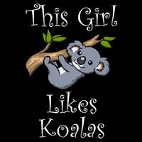 Girl Likes Koalas Cute Nature Wildlife Animal Gift Flat Bill Trucker Hat
