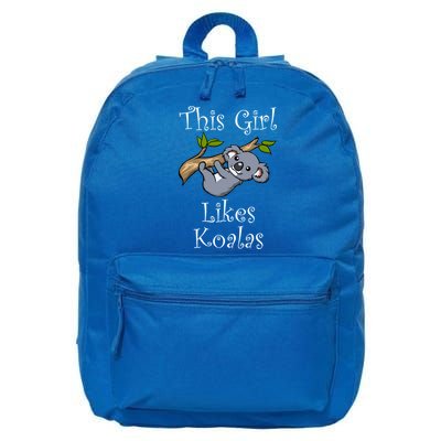Girl Likes Koalas Cute Nature Wildlife Animal Gift 16 in Basic Backpack