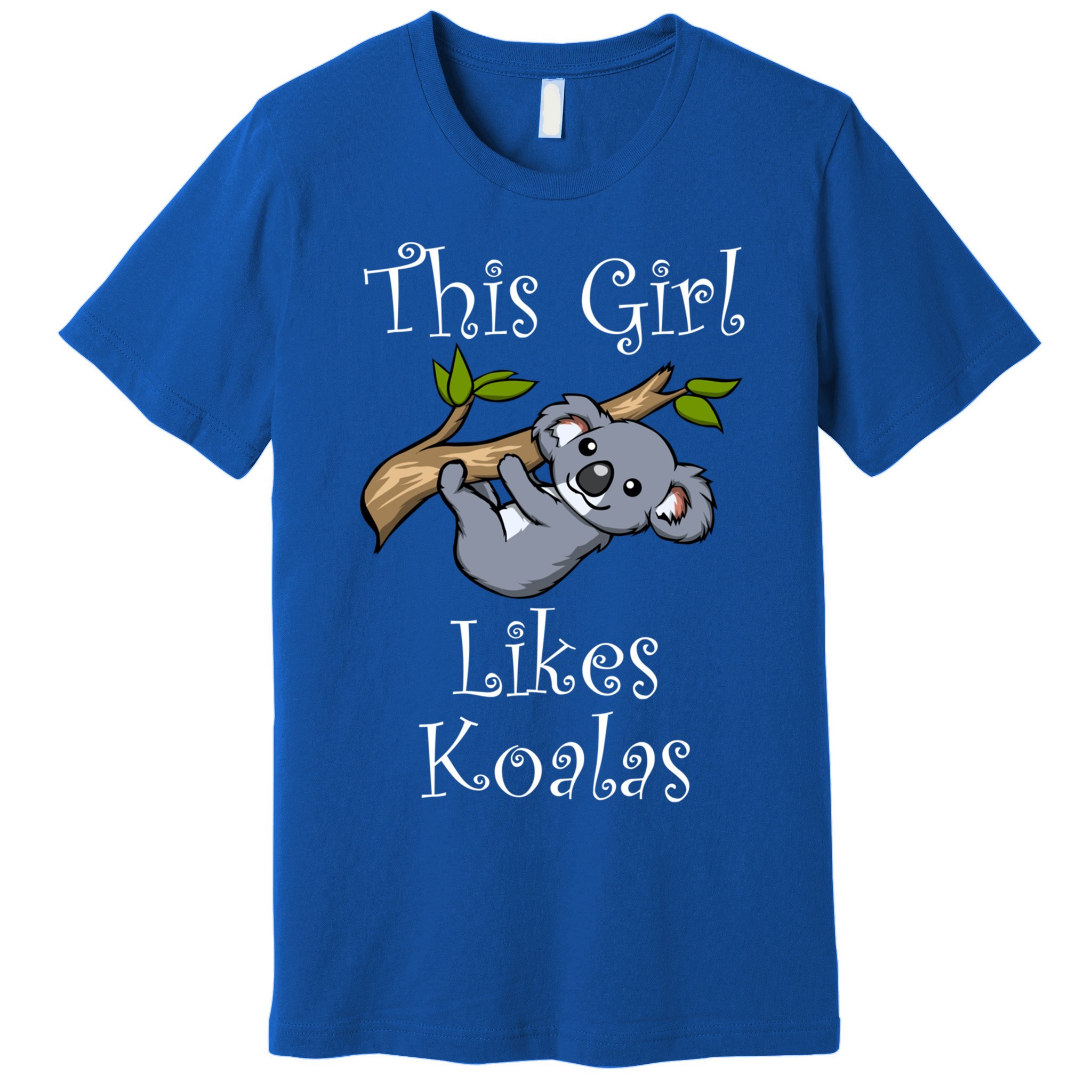 Girl Likes Koalas Cute Nature Wildlife Animal Gift Premium T-Shirt