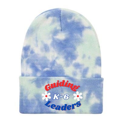 Guiding Leaders K6 School Counselor Young Leaders Daisies Tie Dye 12in Knit Beanie