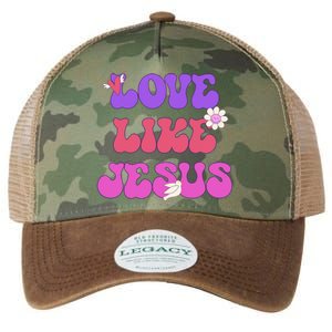 Groovy Love Like Jesus Christian 70s Hippie Legacy Tie Dye Trucker Hat