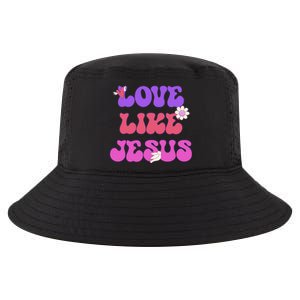 Groovy Love Like Jesus Christian 70s Hippie Cool Comfort Performance Bucket Hat