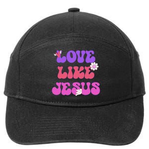 Groovy Love Like Jesus Christian 70s Hippie 7-Panel Snapback Hat