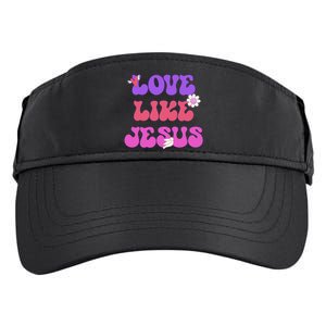 Groovy Love Like Jesus Christian 70s Hippie Adult Drive Performance Visor