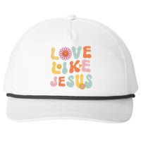 Groovy Love Like Jesus Religious God Women Christian Snapback Five-Panel Rope Hat