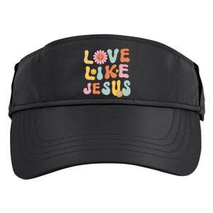 Groovy Love Like Jesus Religious God Women Christian Adult Drive Performance Visor