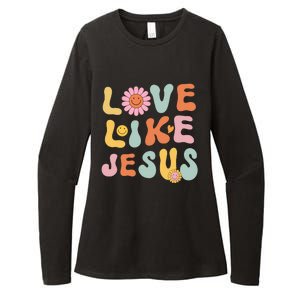 Groovy Love Like Jesus Religious God Women Christian Womens CVC Long Sleeve Shirt