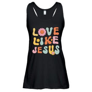 Groovy Love Like Jesus Religious God Women Christian Ladies Essential Flowy Tank