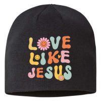 Groovy Love Like Jesus Religious God Women Christian Sustainable Beanie