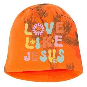 Groovy Love Like Jesus Religious God Women Christian Kati - Camo Knit Beanie