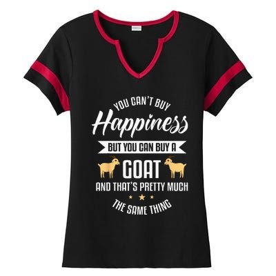 Goat Lover Livestock Farmer Breeder Ladies Halftime Notch Neck Tee