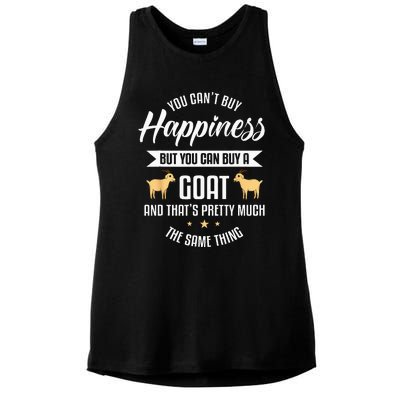 Goat Lover Livestock Farmer Breeder Ladies PosiCharge Tri-Blend Wicking Tank