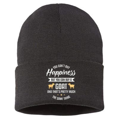 Goat Lover Livestock Farmer Breeder Sustainable Knit Beanie