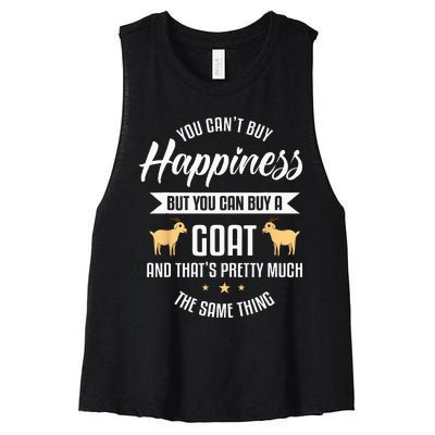 Goat Lover Livestock Farmer Breeder Women's Racerback Cropped Tank