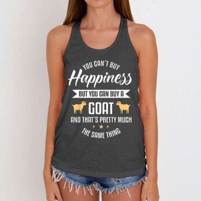 Goat Lover Livestock Farmer Breeder Women's Knotted Racerback Tank